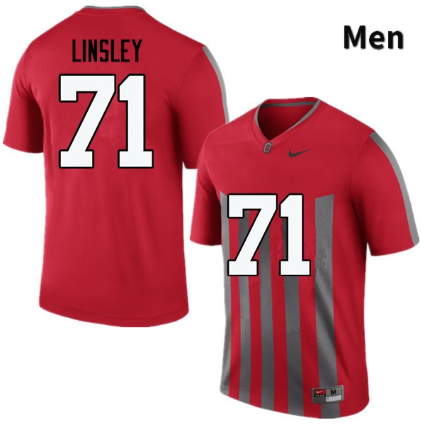 Ohio State Buckeyes Corey Linsley Men's #71 Throwback Game Stitched College Football Jersey